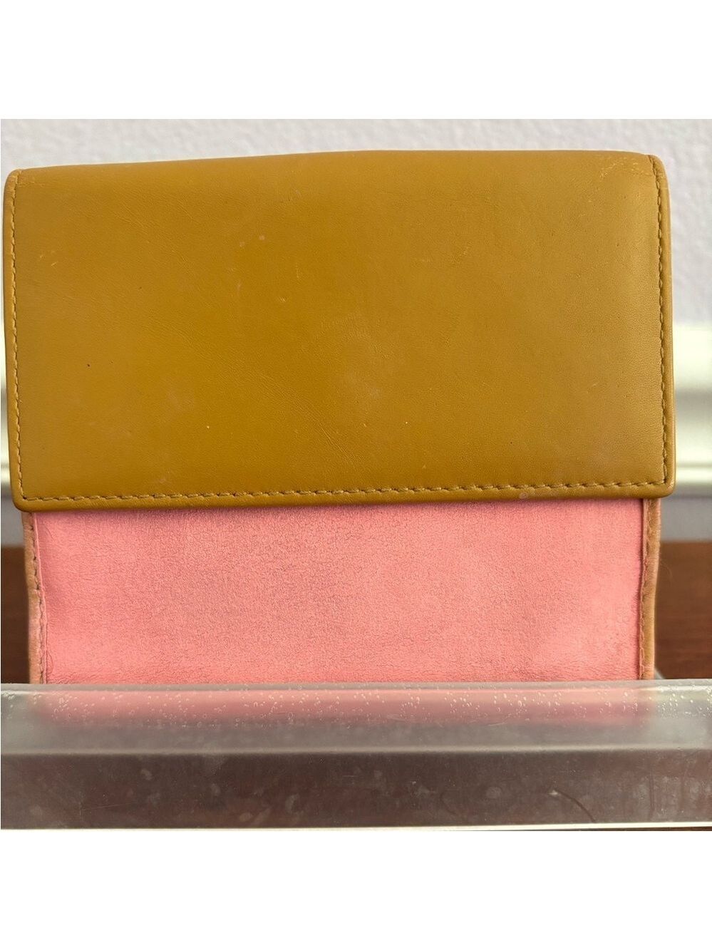 Gucci Jackie Bifold Wallet Pink Suede Leather/Tan | Authentic Preowned - Picture 4 of 7